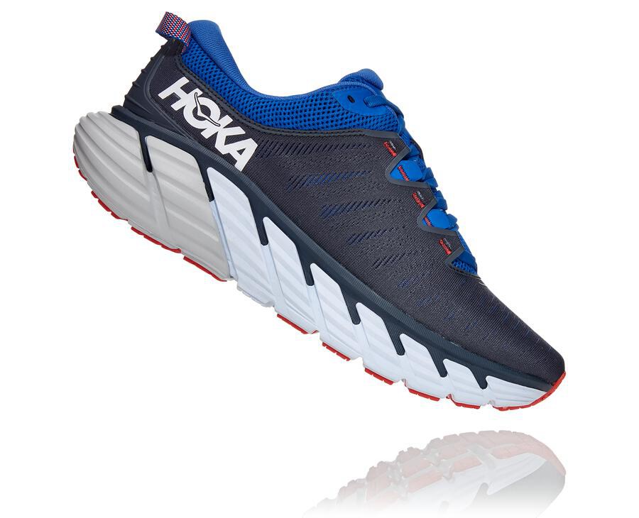 Hoka One One Hardloopschoenen Heren - Gaviota 3 - Zwart/Blauw - SI5204761